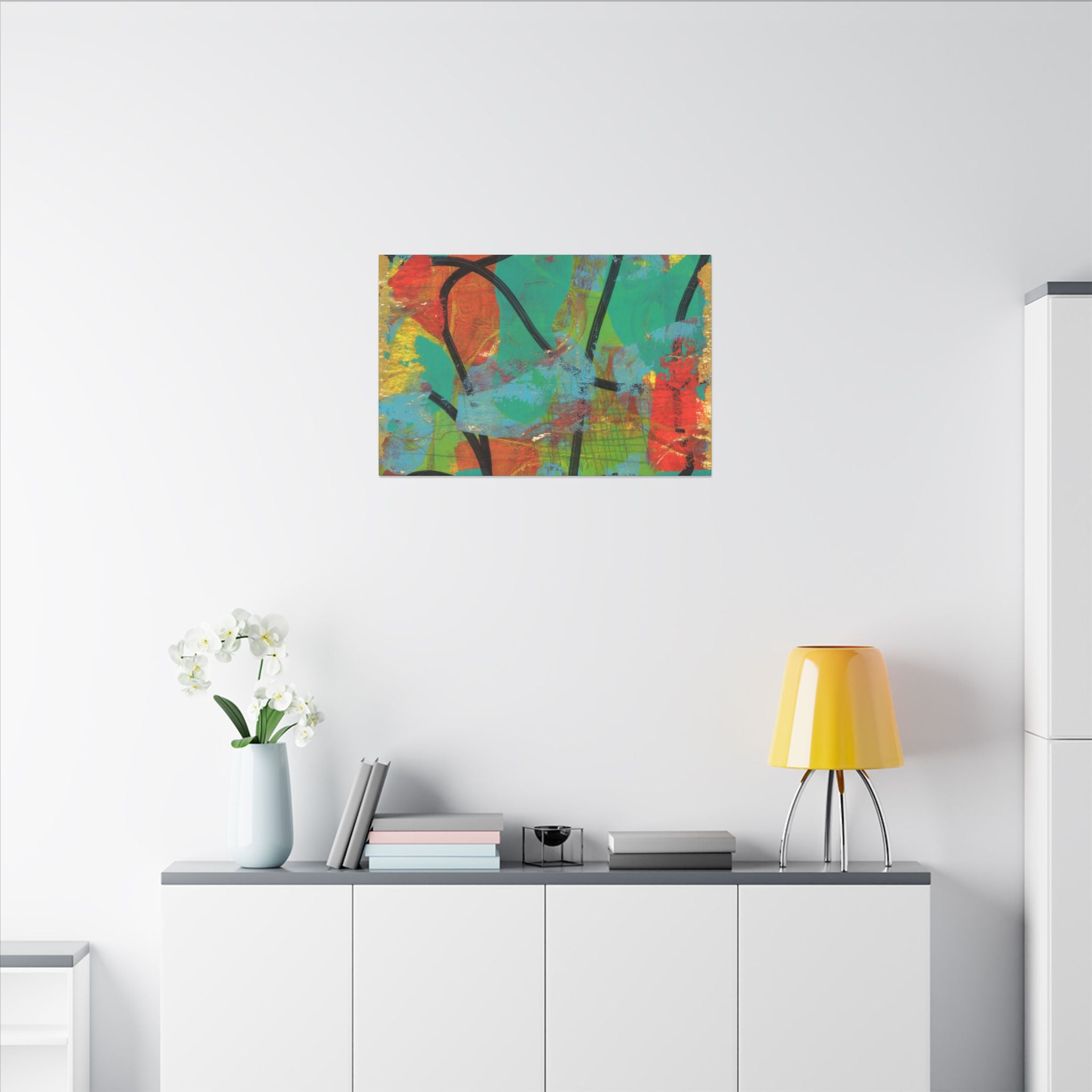Abstract Tropical Color Splash Canvas