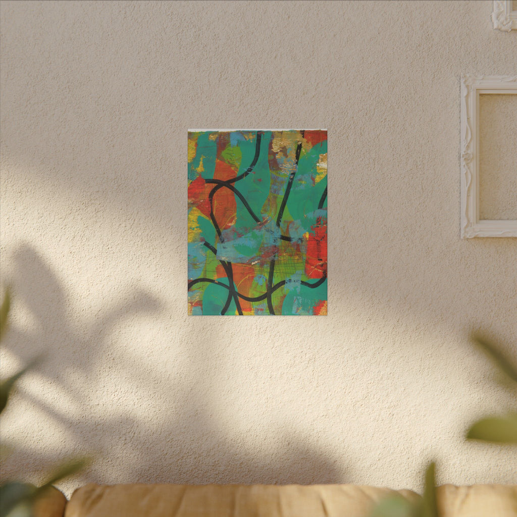 Abstract Tropical Color Splash Canvas