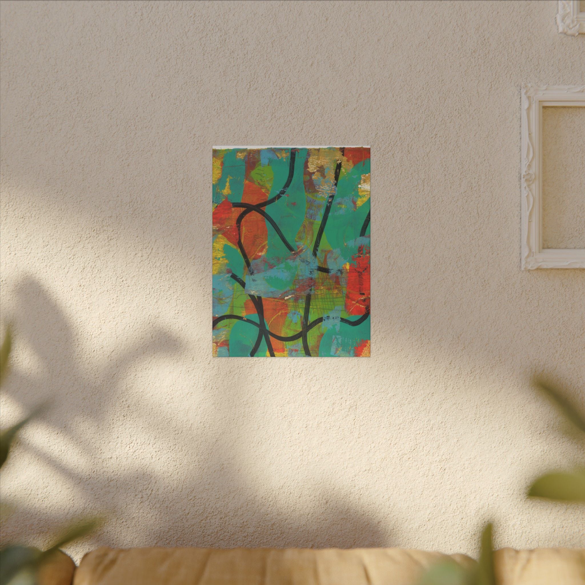 Abstract Tropical Color Splash Canvas