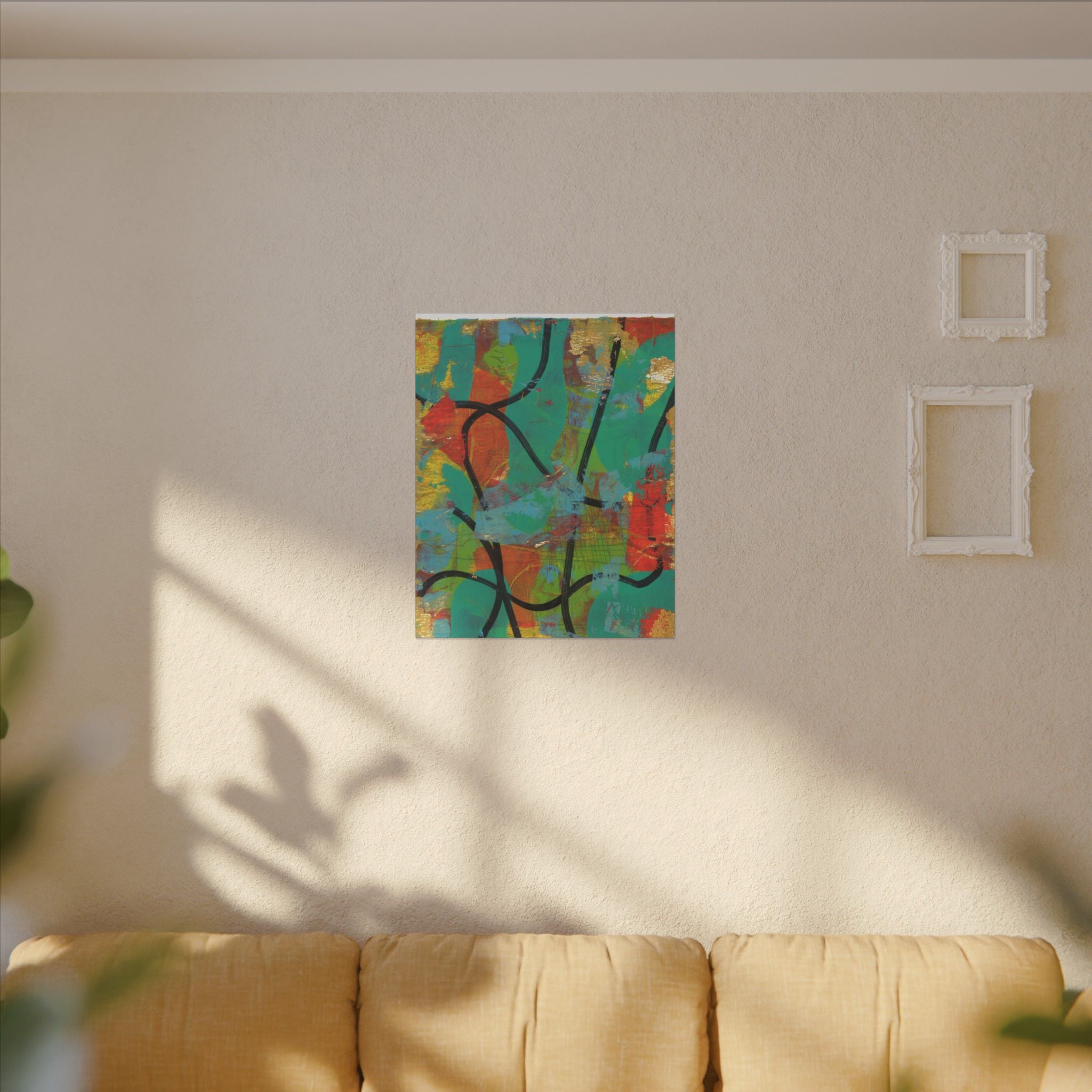 Abstract Tropical Color Splash Canvas