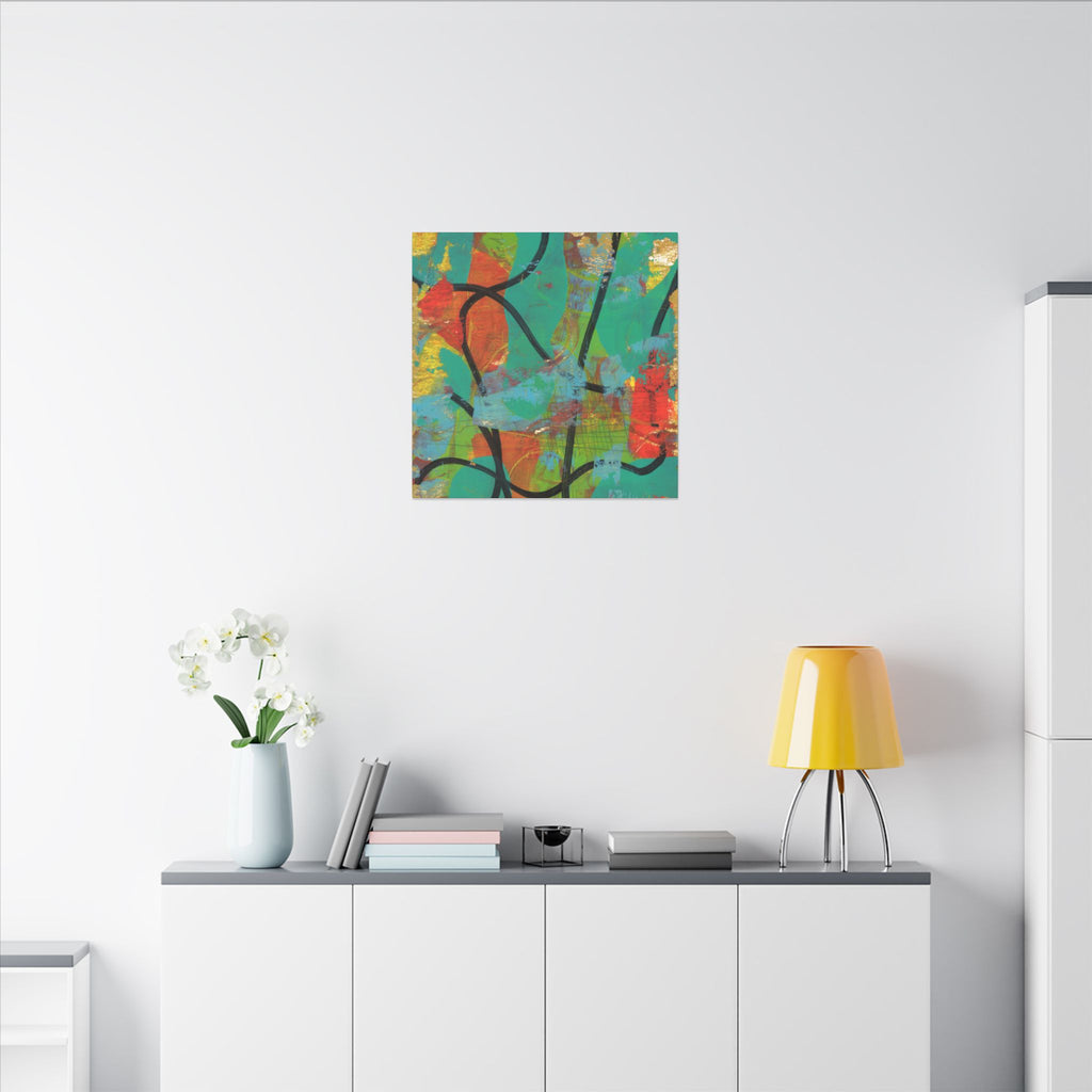 Abstract Tropical Color Splash Canvas