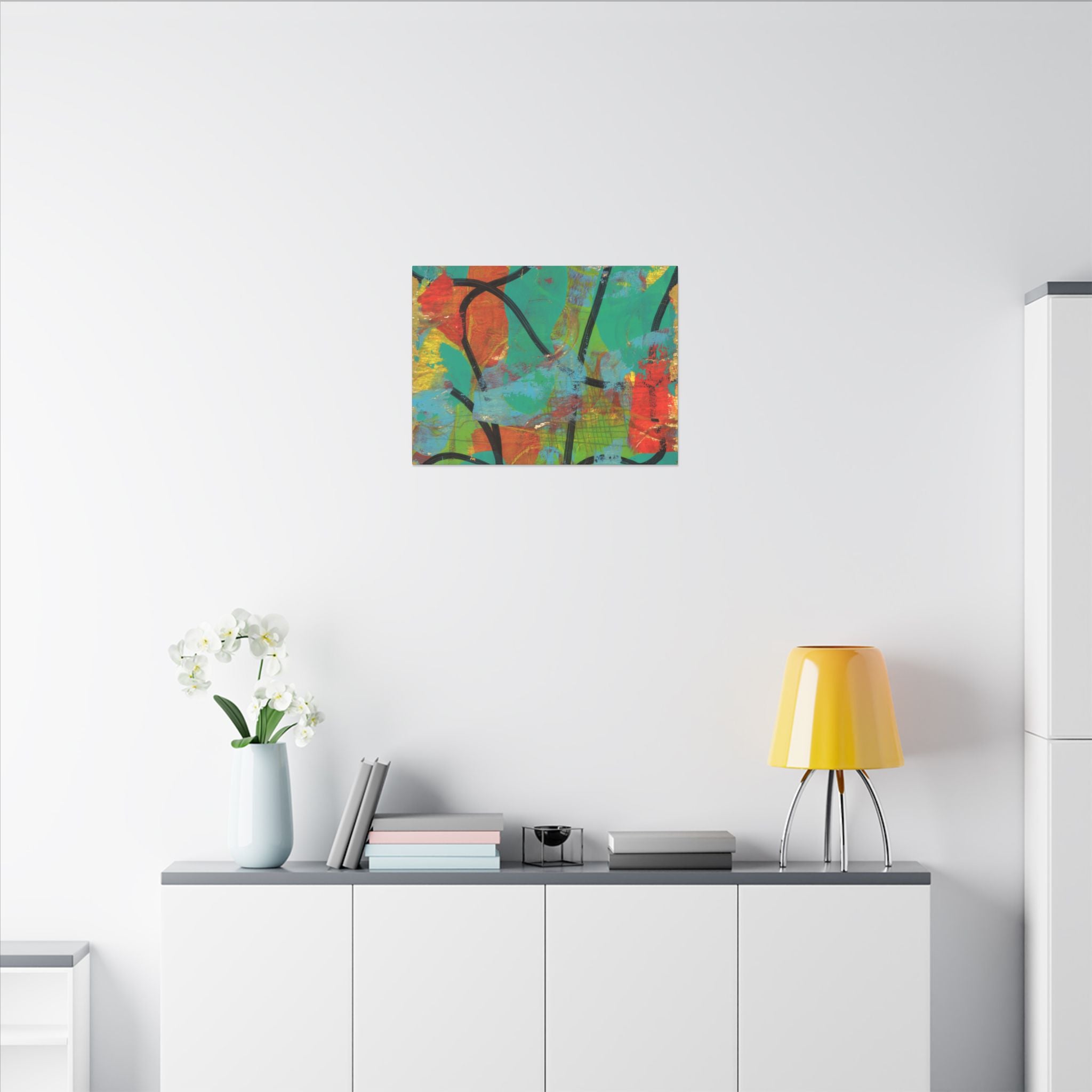 Abstract Tropical Color Splash Canvas