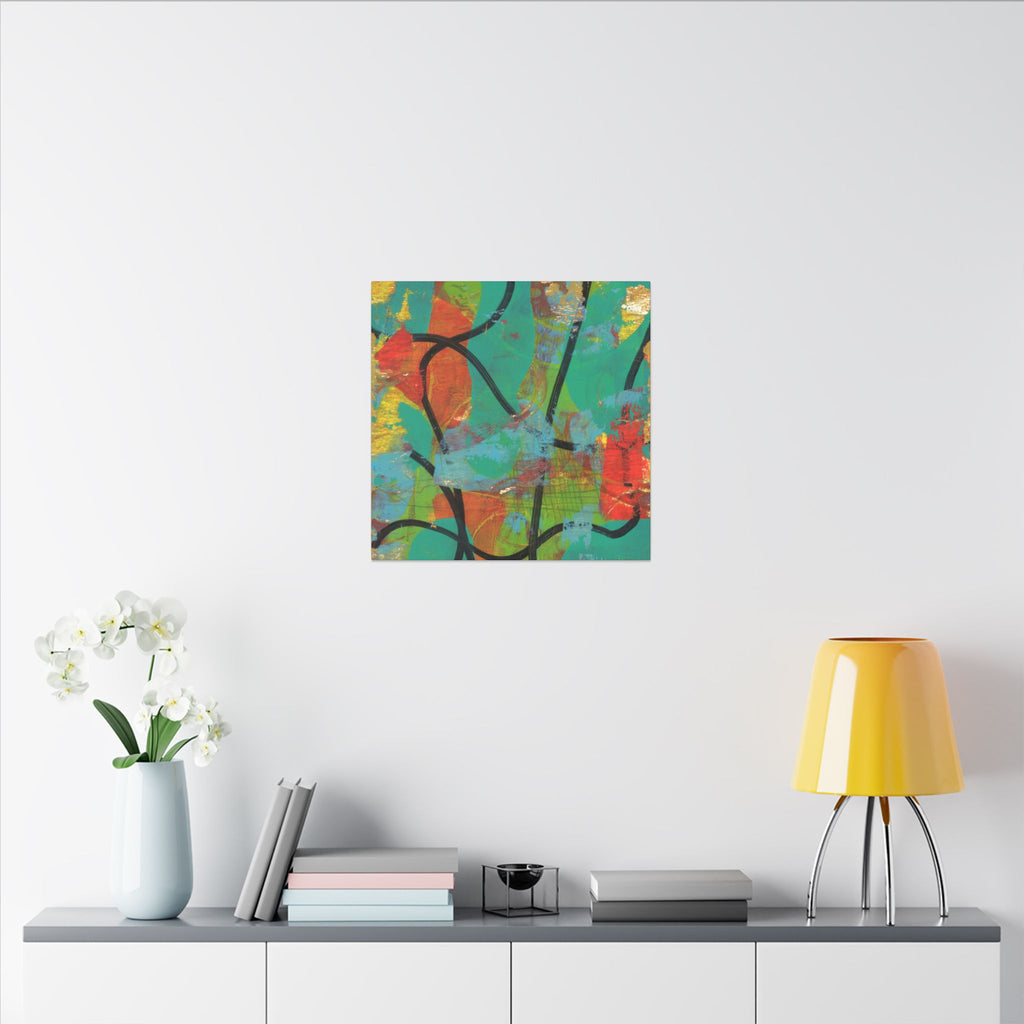 Abstract Tropical Color Splash Canvas