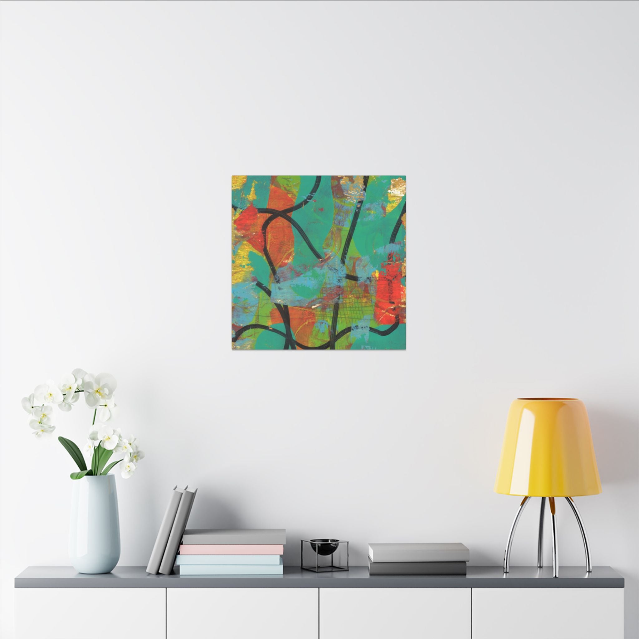 Abstract Tropical Color Splash Canvas