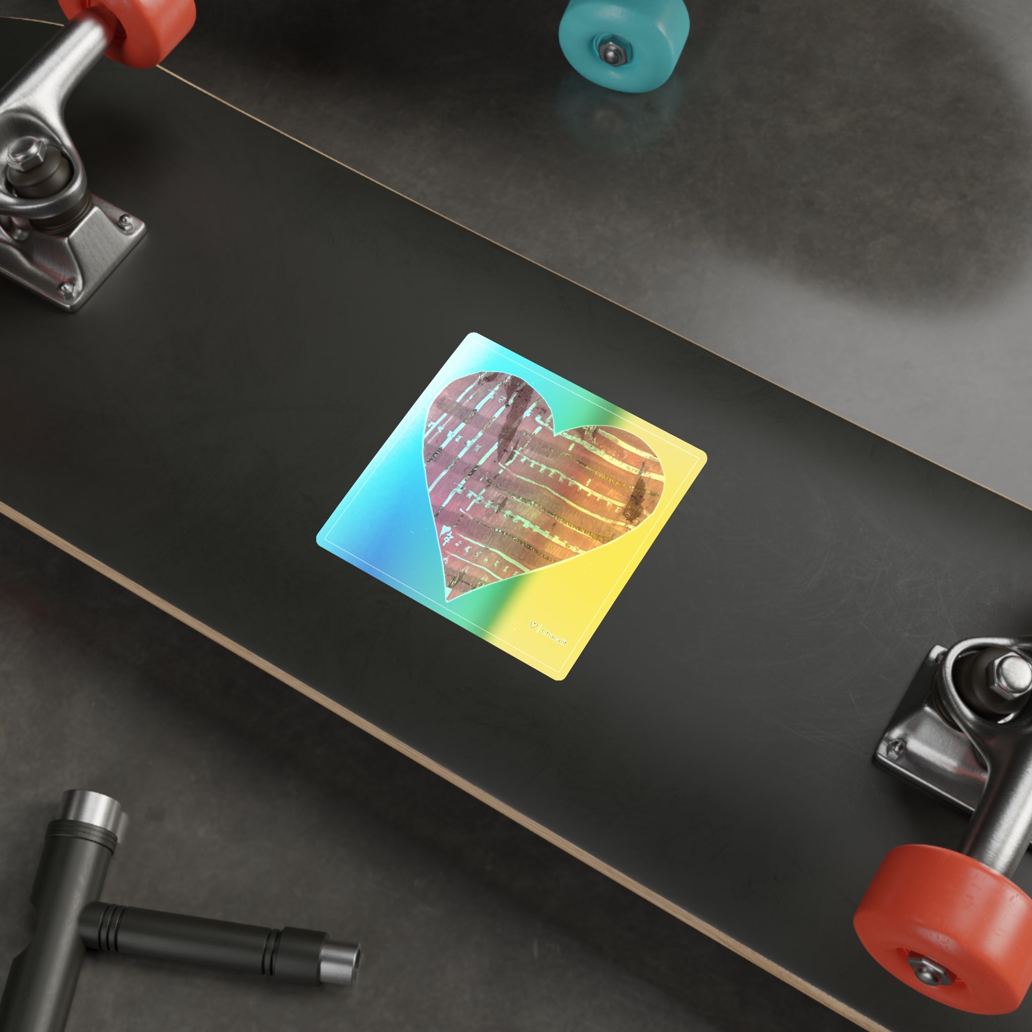 Holographic Die-Cut Heart Stickers | Colorful, Eye-Catching Designs for Love and Fun