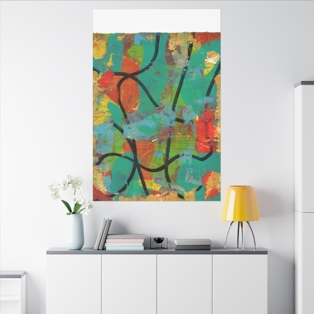 Abstract Tropical Color Splash Canvas