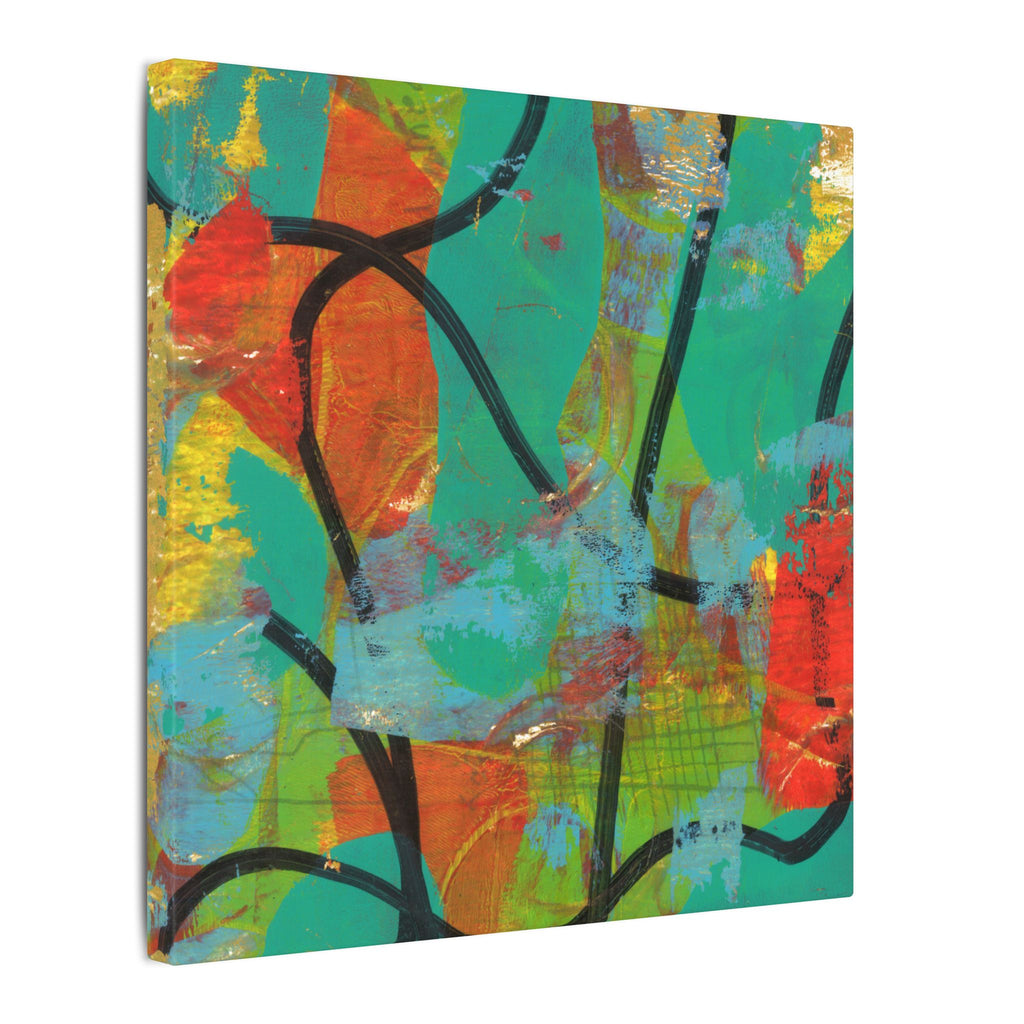 Abstract Tropical Color Splash Canvas