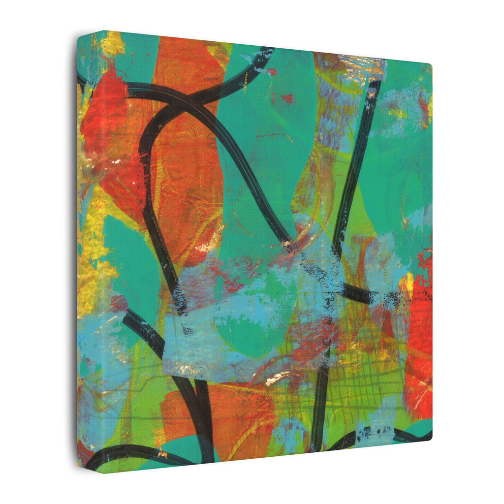 Abstract Tropical Color Splash Canvas