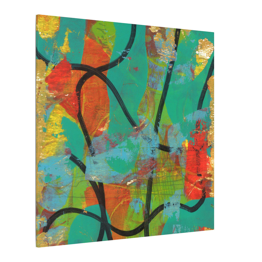 Abstract Tropical Color Splash Canvas