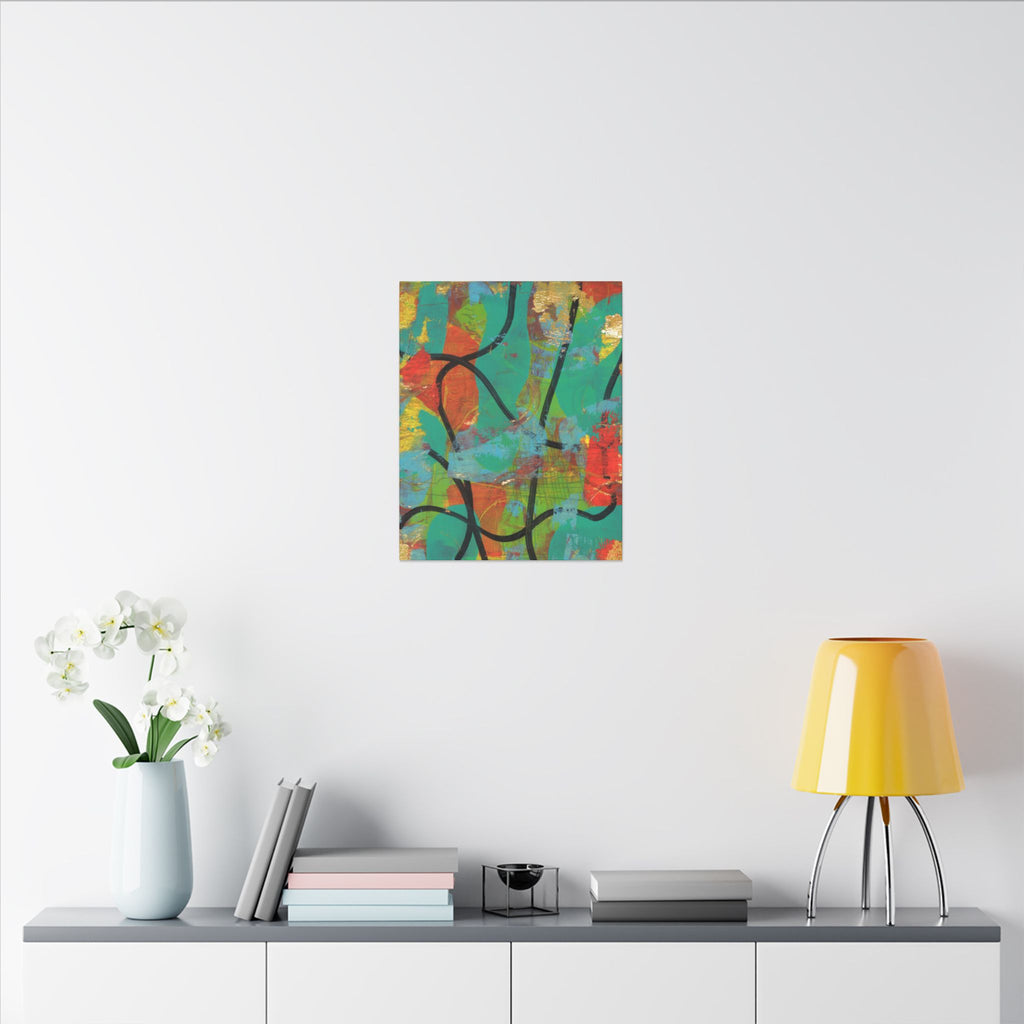 Abstract Tropical Color Splash Canvas