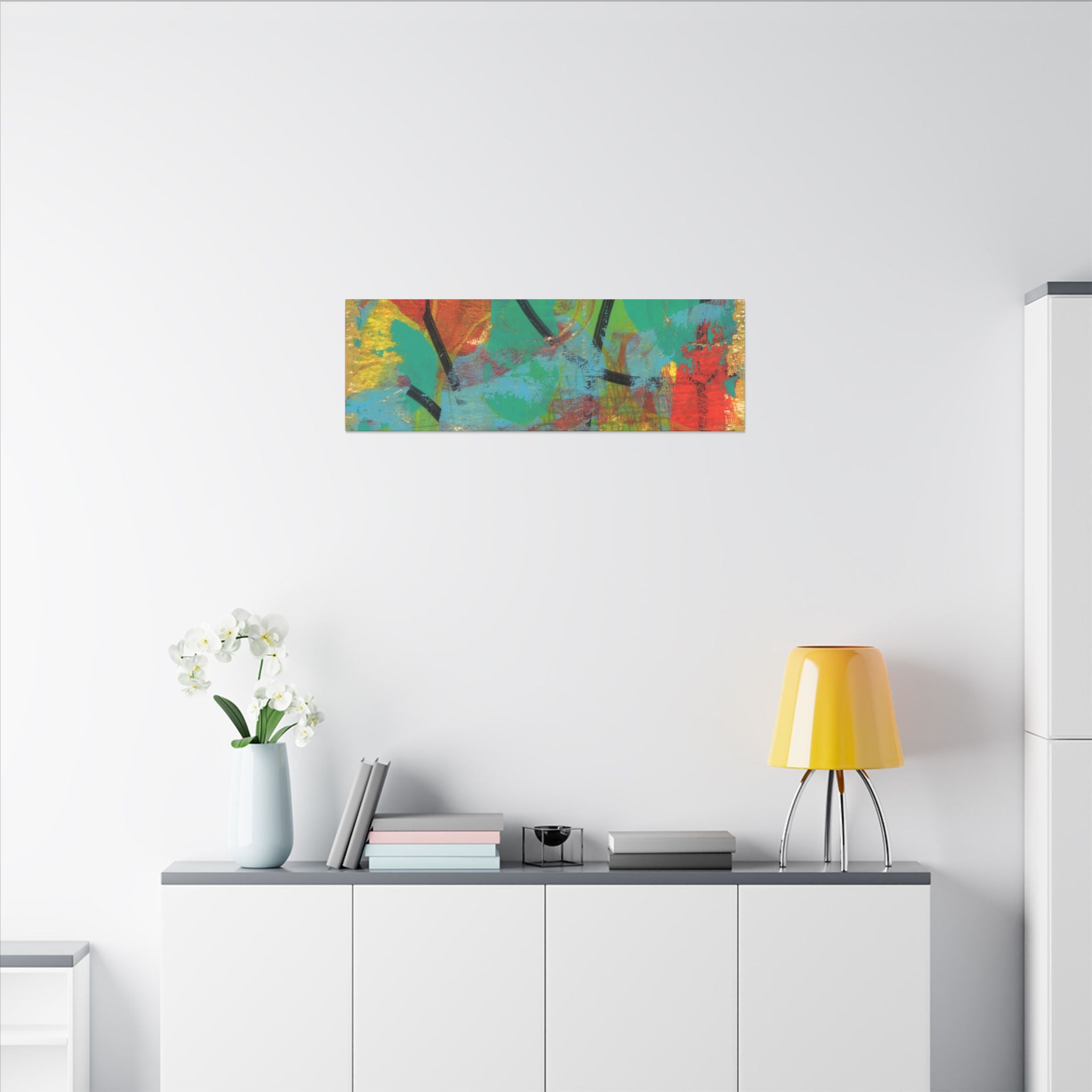 Abstract Tropical Color Splash Canvas