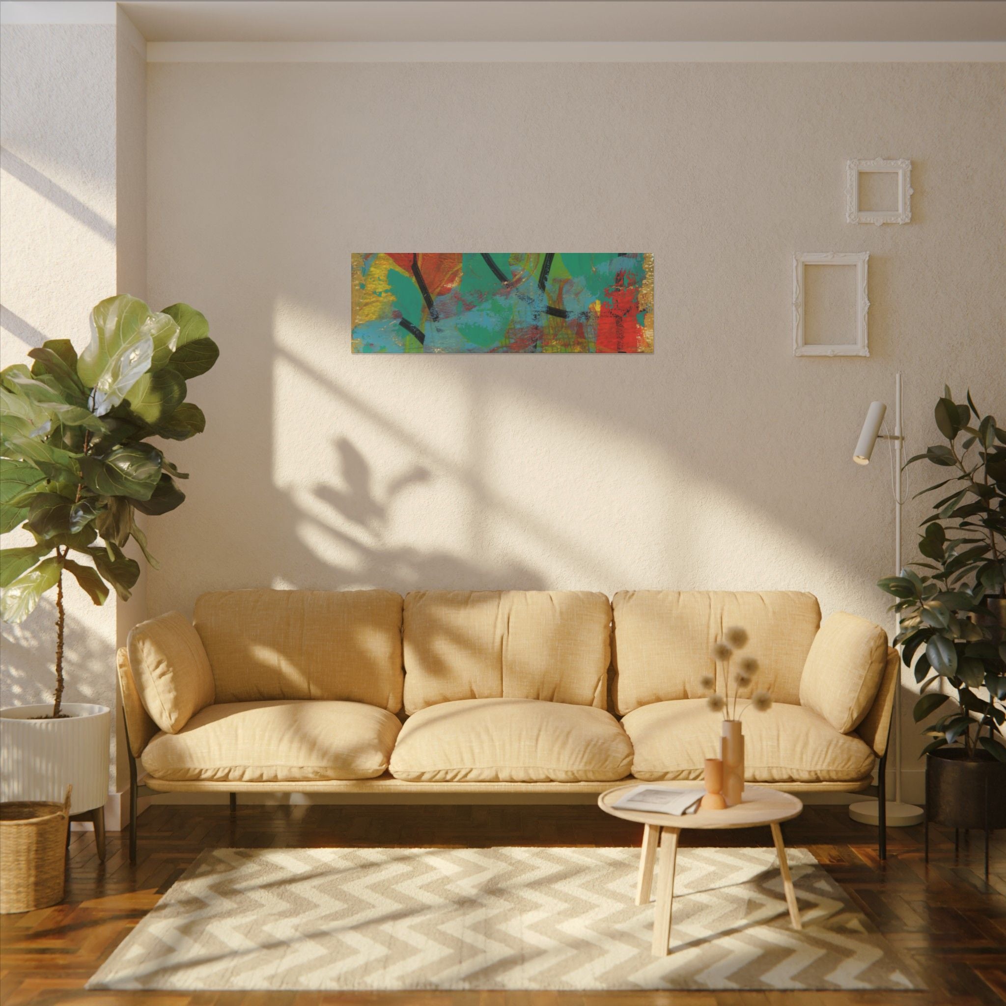 Abstract Tropical Color Splash Canvas