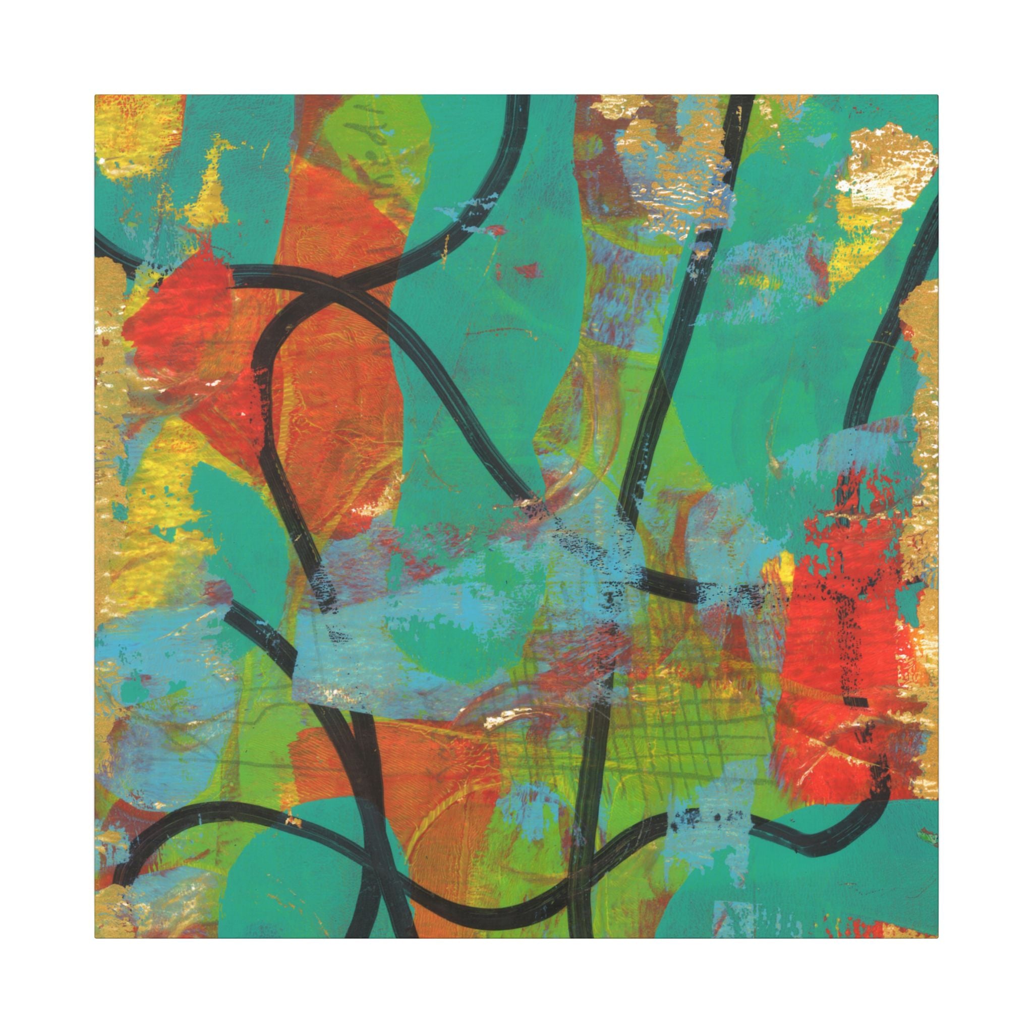 Abstract Tropical Color Splash Canvas