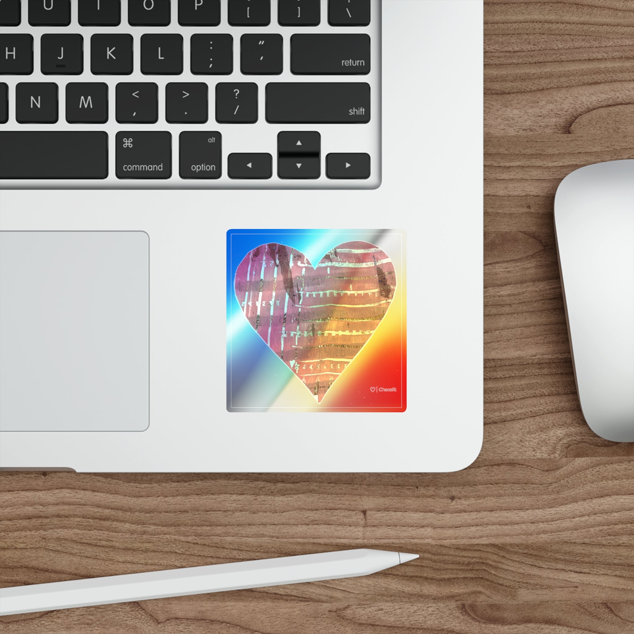 Holographic Die-Cut Heart Stickers | Colorful, Eye-Catching Designs for Love and Fun