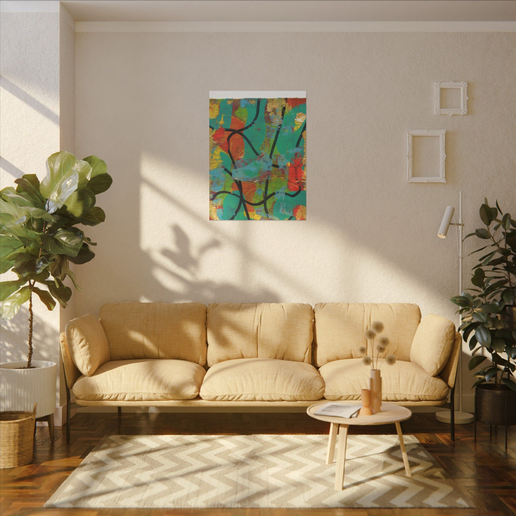 Abstract Tropical Color Splash Canvas