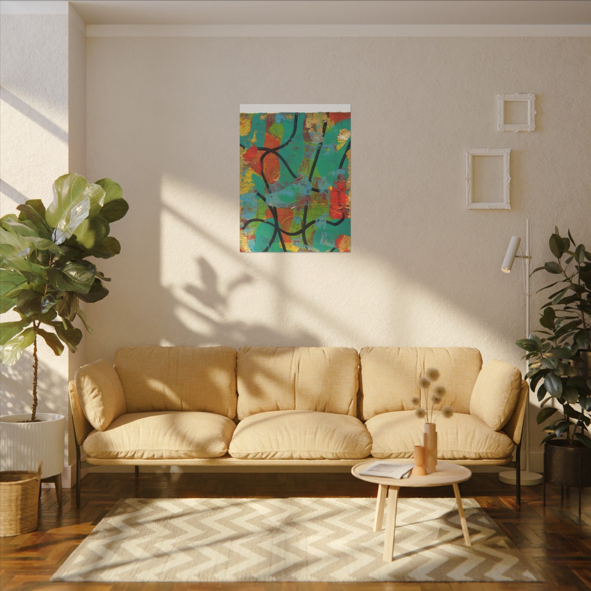 Abstract Tropical Color Splash Canvas