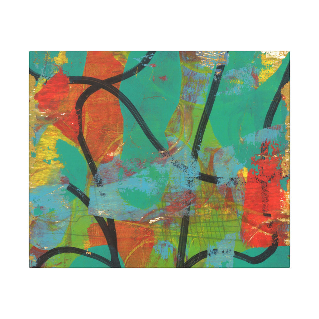 Abstract Tropical Color Splash Canvas