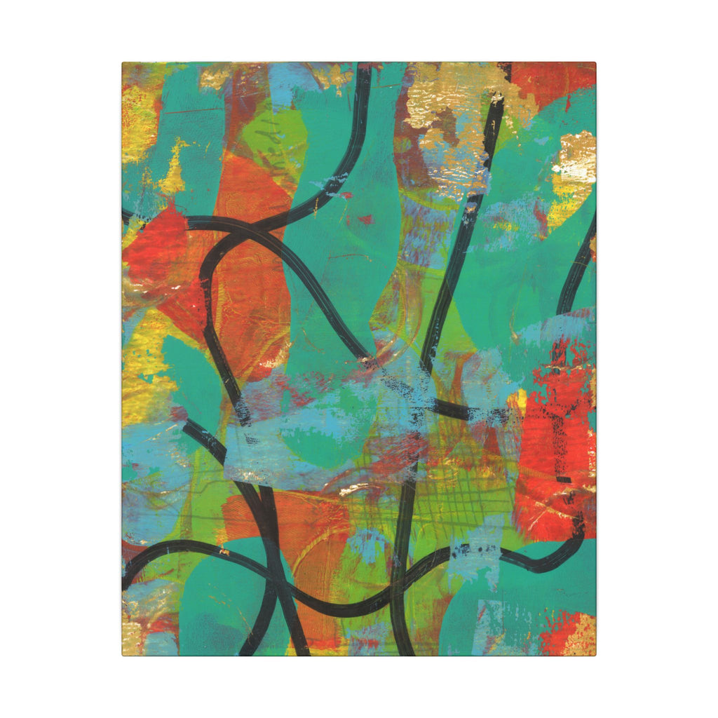 Abstract Tropical Color Splash Canvas