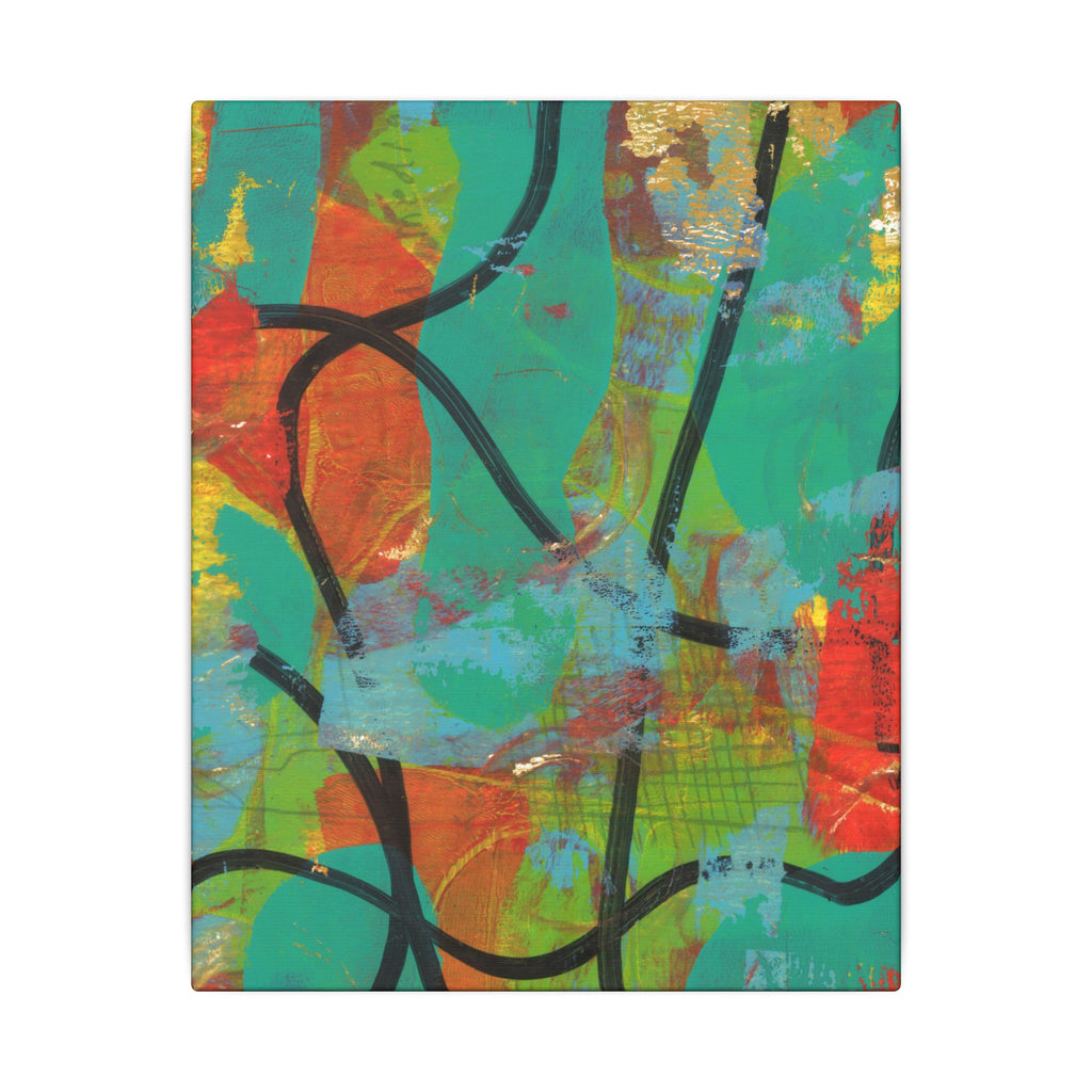 Abstract Tropical Color Splash Canvas