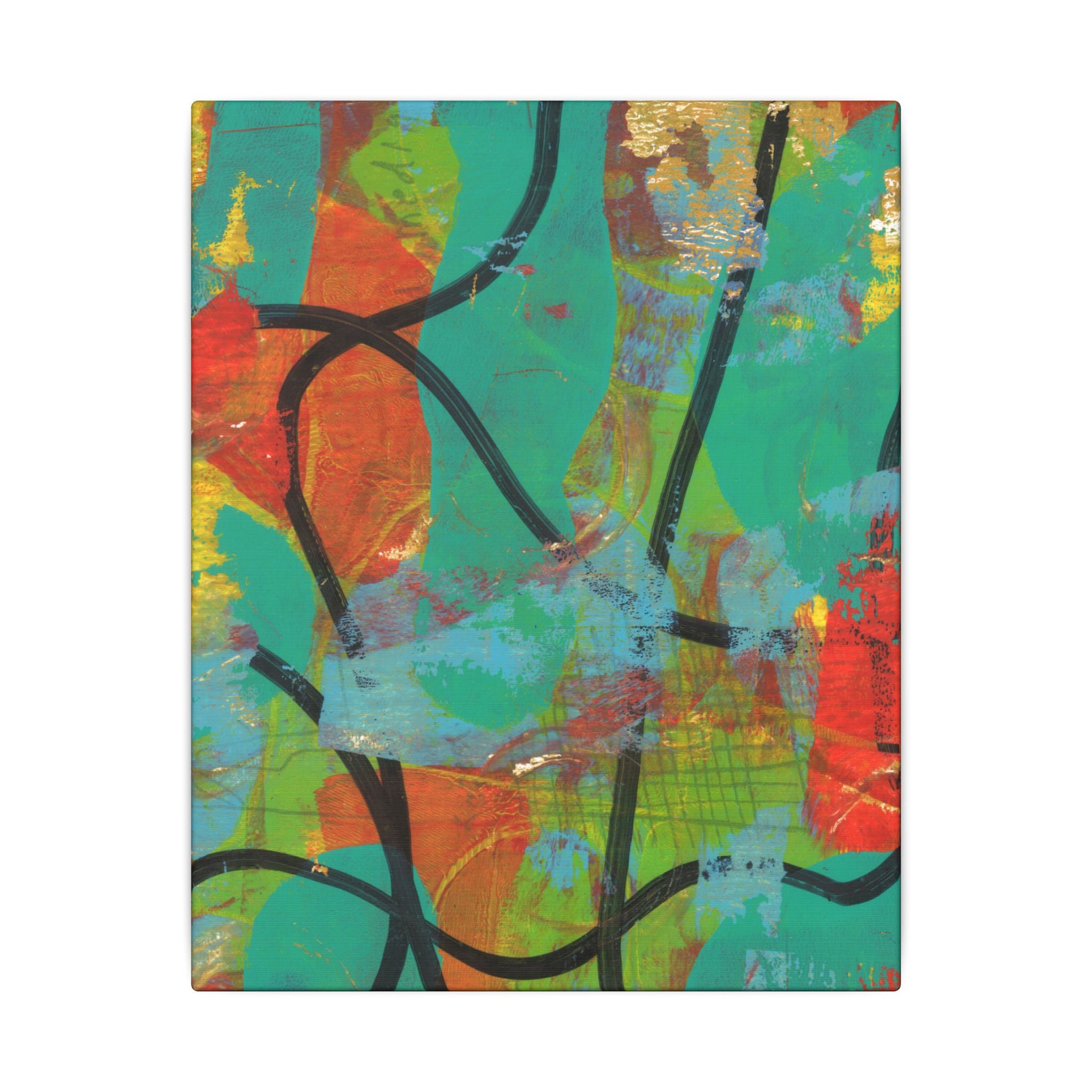 Abstract Tropical Color Splash Canvas