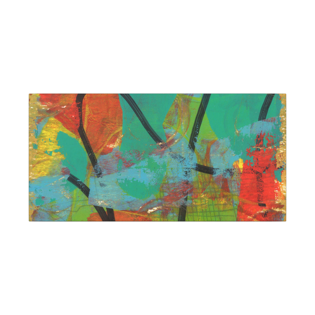 Abstract Tropical Color Splash Canvas