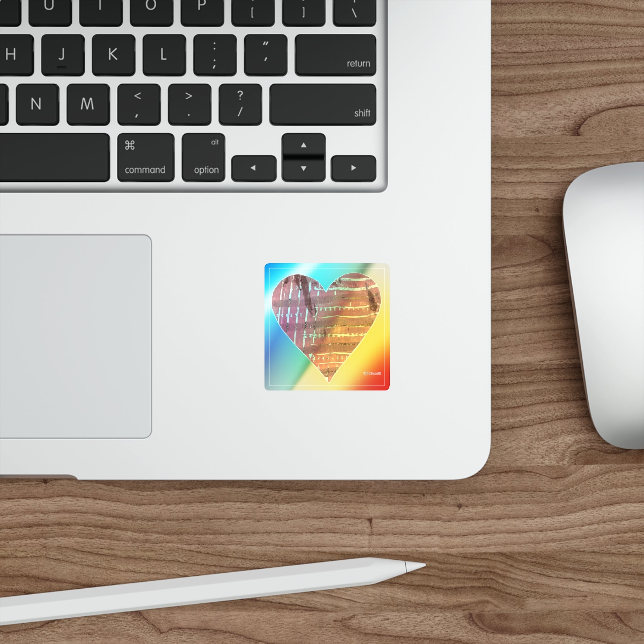 Holographic Die-Cut Heart Stickers | Colorful, Eye-Catching Designs for Love and Fun