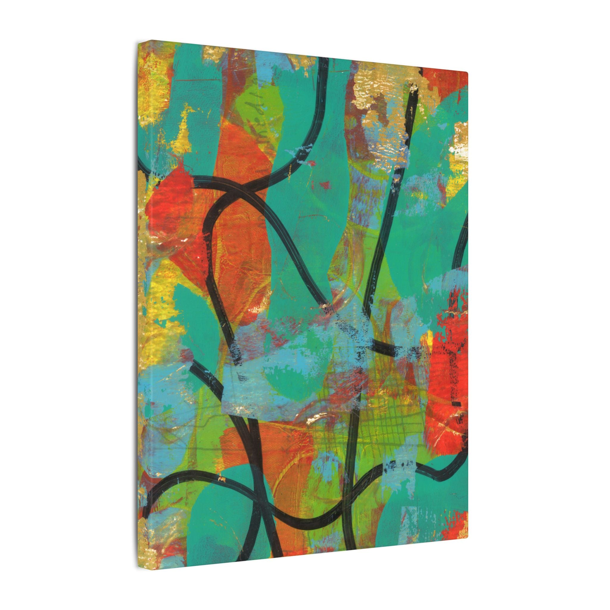 Abstract Tropical Color Splash Canvas