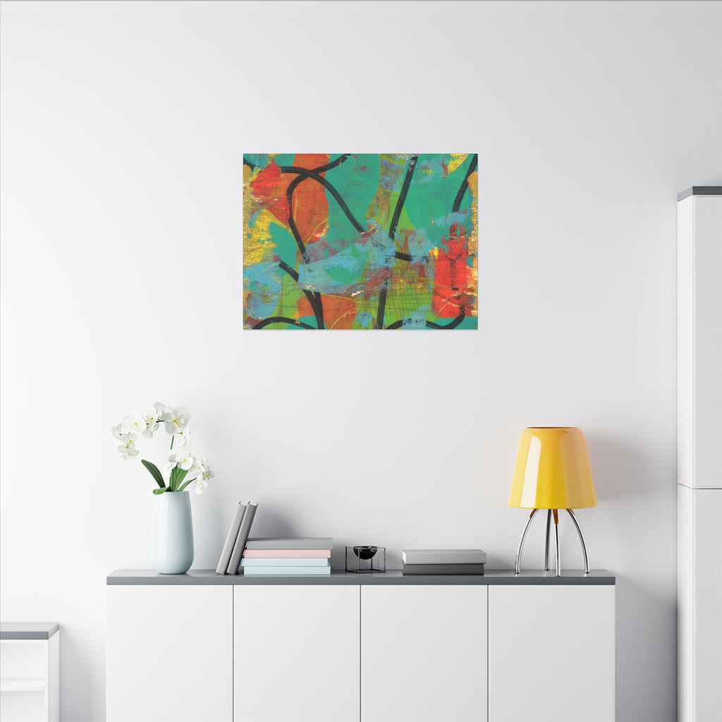 Abstract Tropical Color Splash Canvas