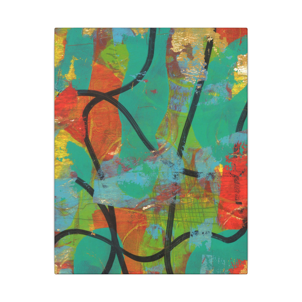 Abstract Tropical Color Splash Canvas