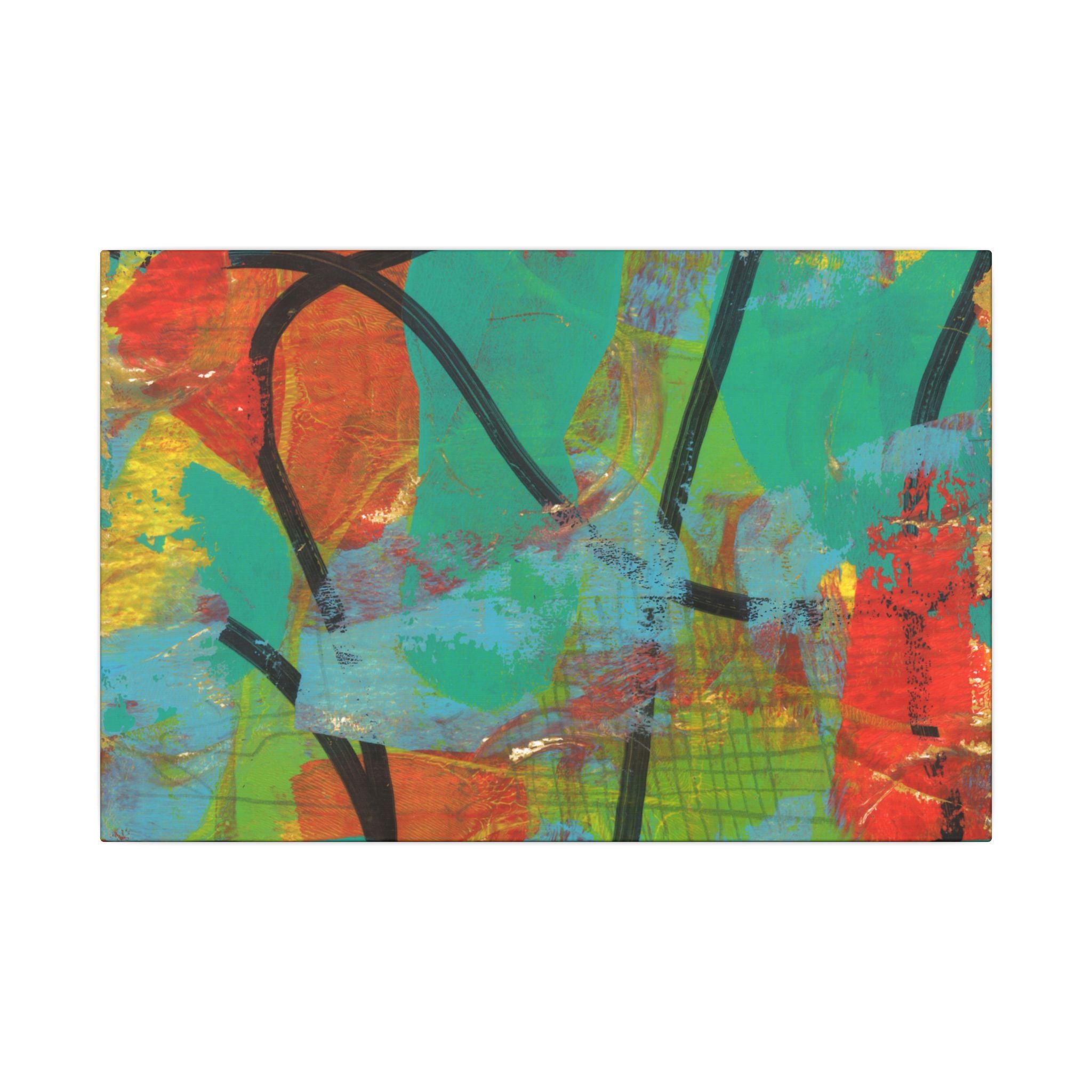 Abstract Tropical Color Splash Canvas