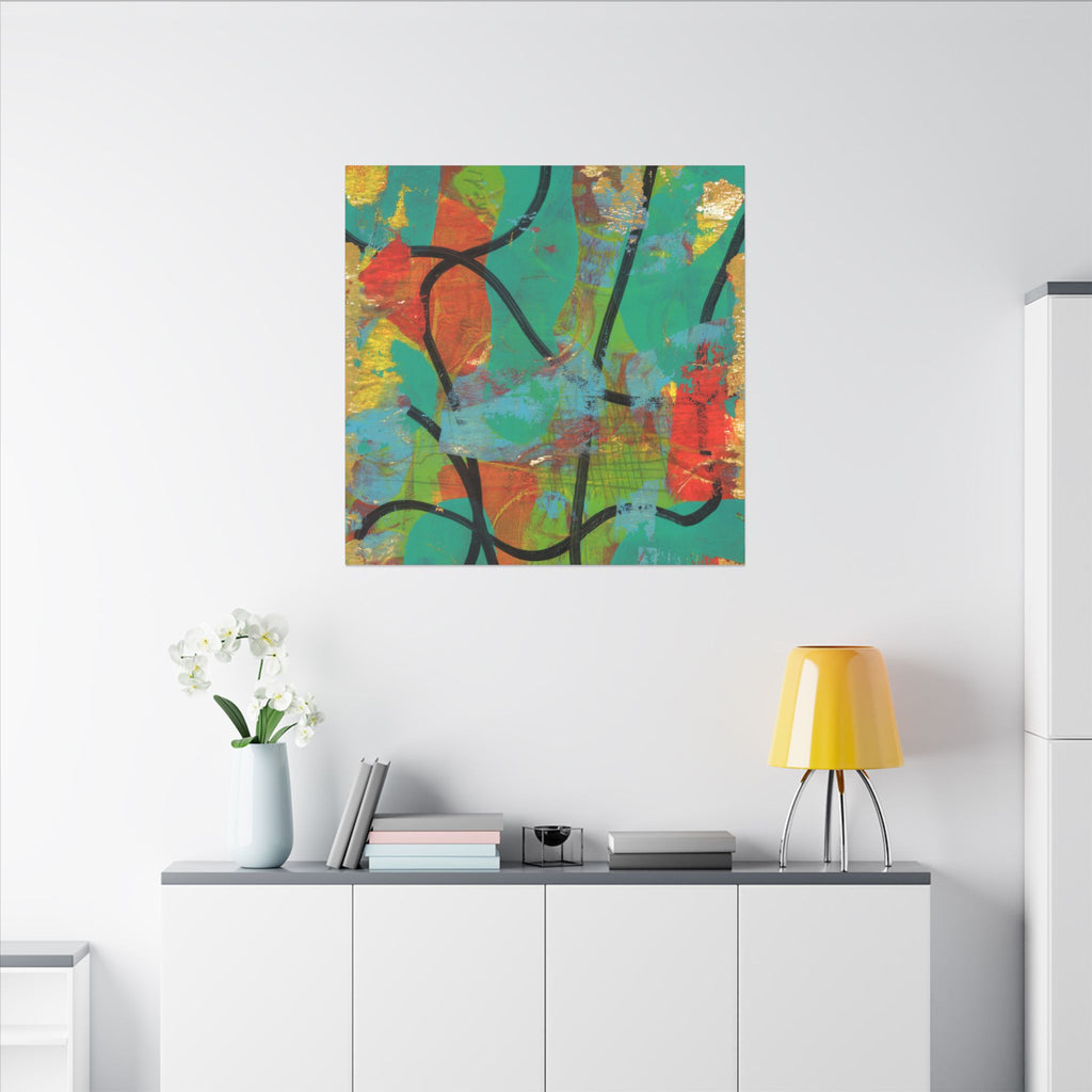 Abstract Tropical Color Splash Canvas