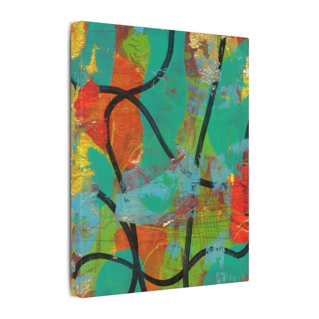 Abstract Tropical Color Splash Canvas