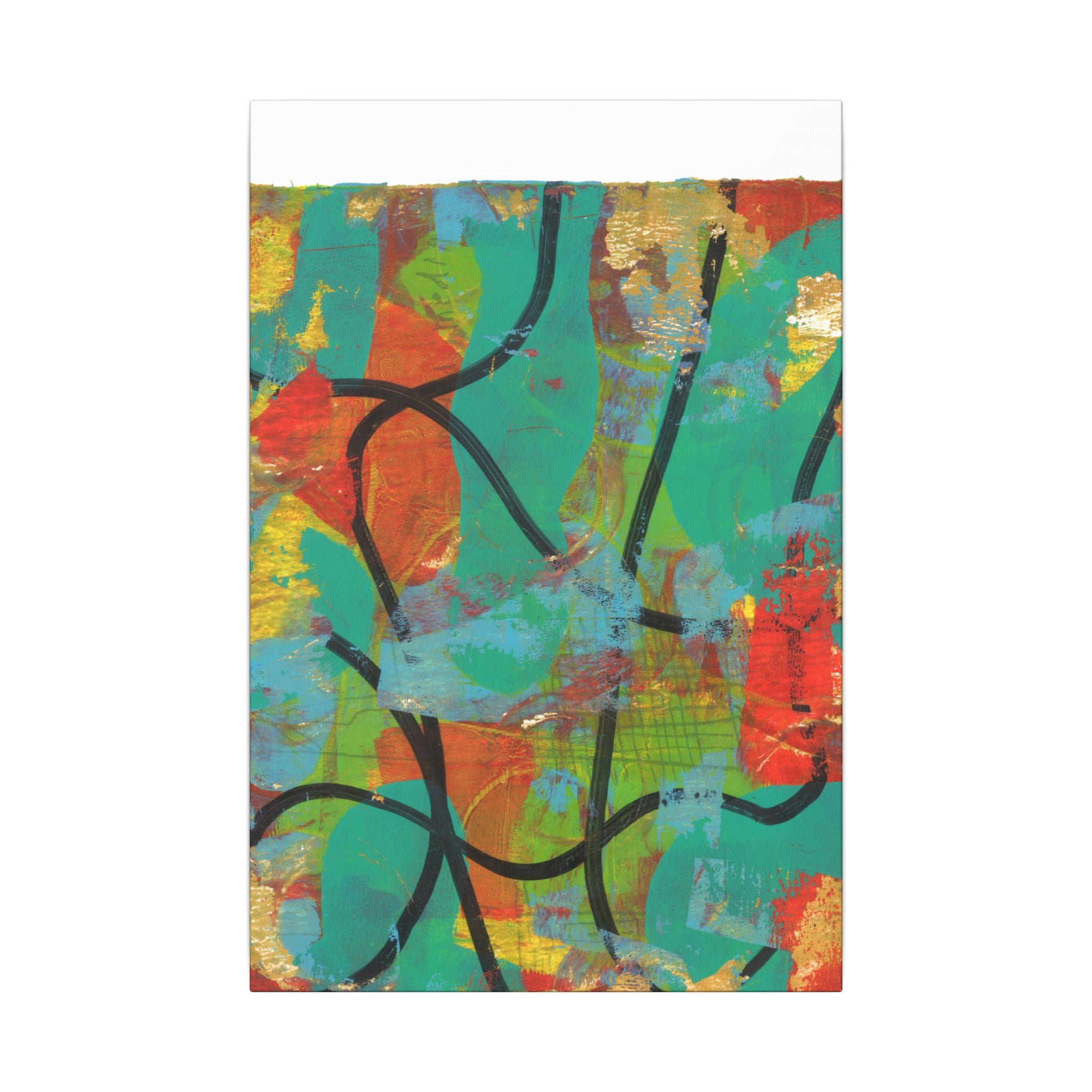 Abstract Tropical Color Splash Canvas