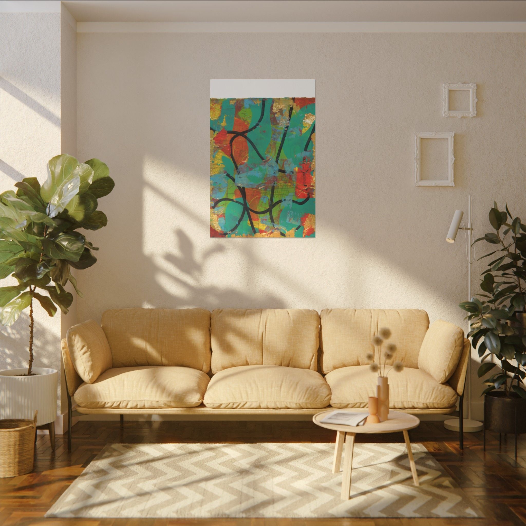 Abstract Tropical Color Splash Canvas