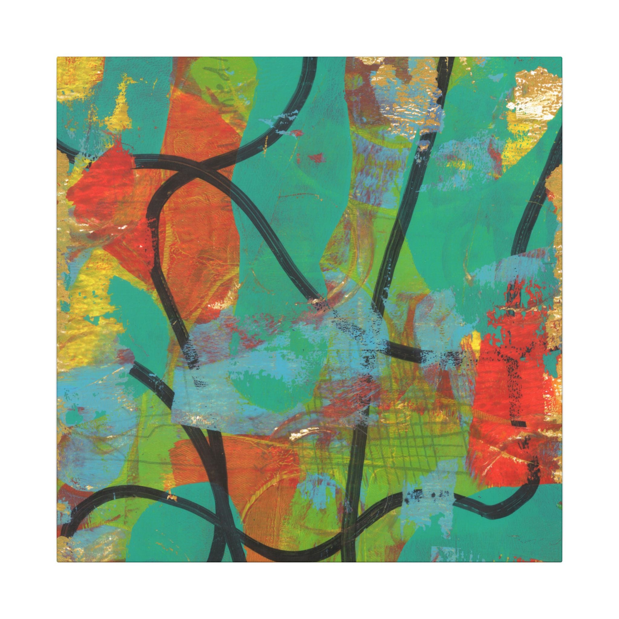 Abstract Tropical Color Splash Canvas
