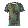 Mixed Circles Abstract All-Over Print Tee — Artistic Grunge Pattern