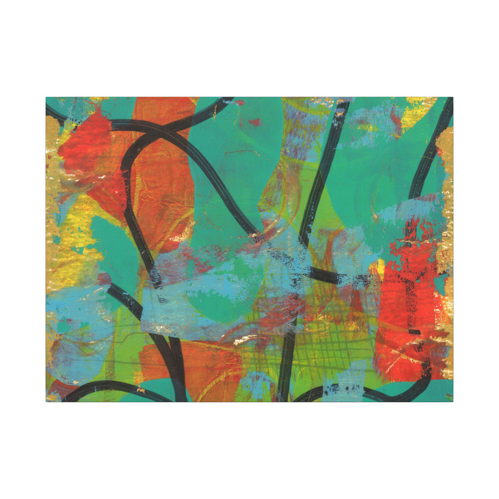 Abstract Tropical Color Splash Canvas