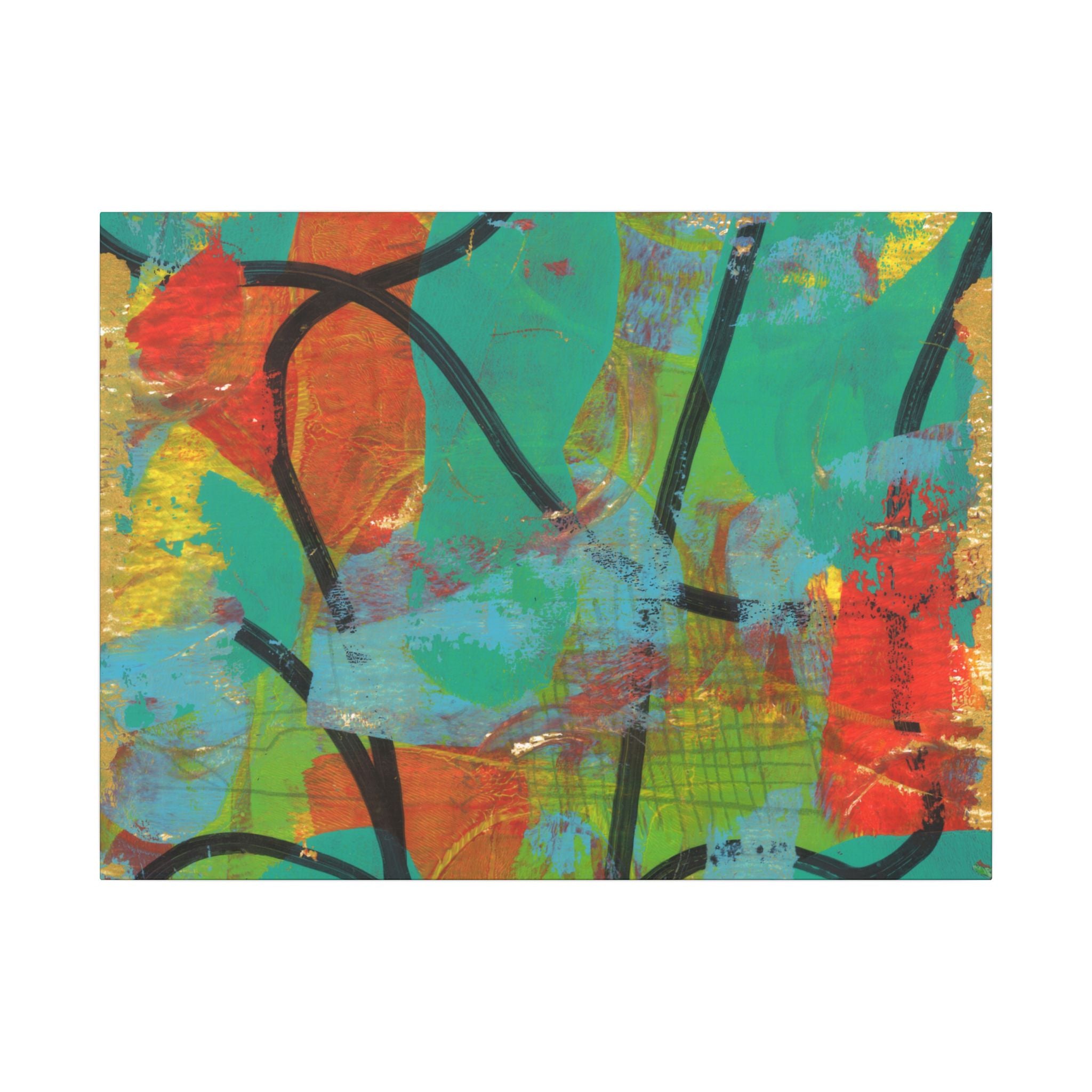 Abstract Tropical Color Splash Canvas