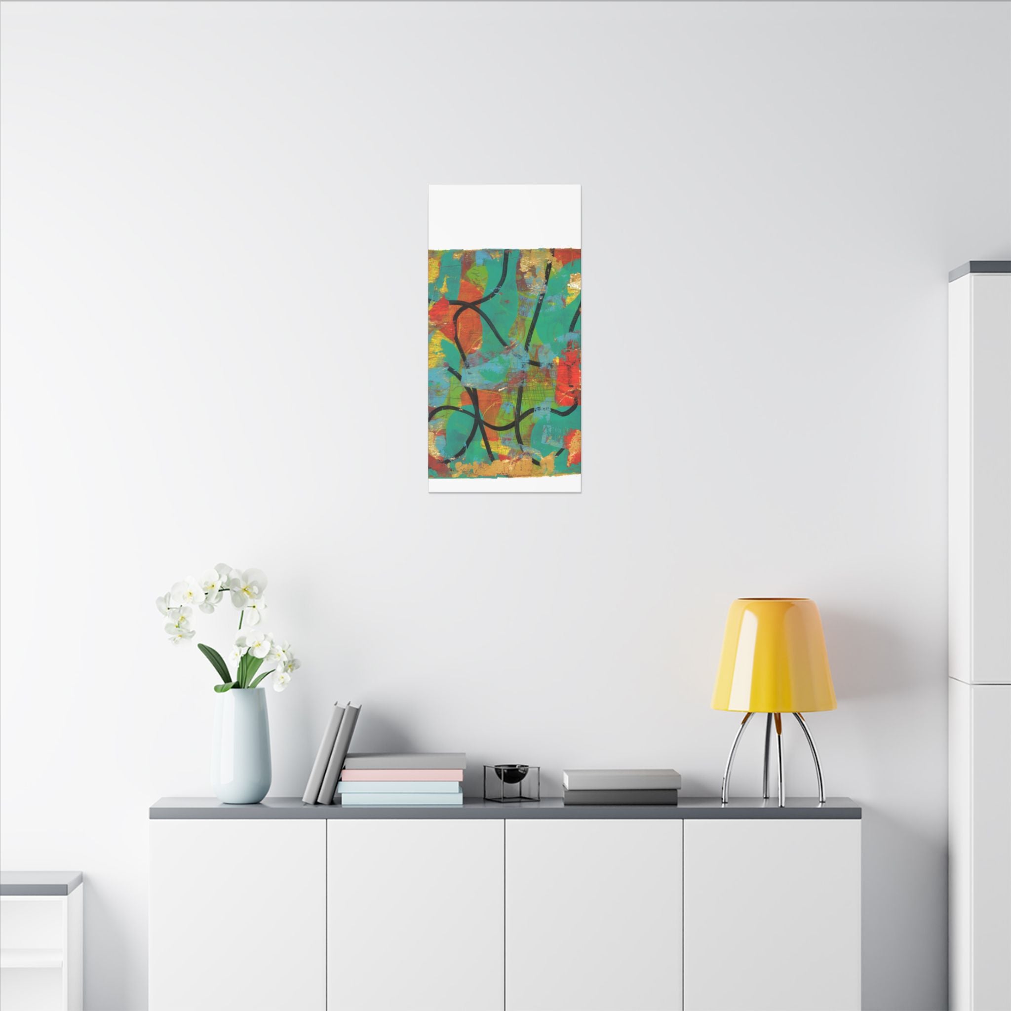 Abstract Tropical Color Splash Canvas