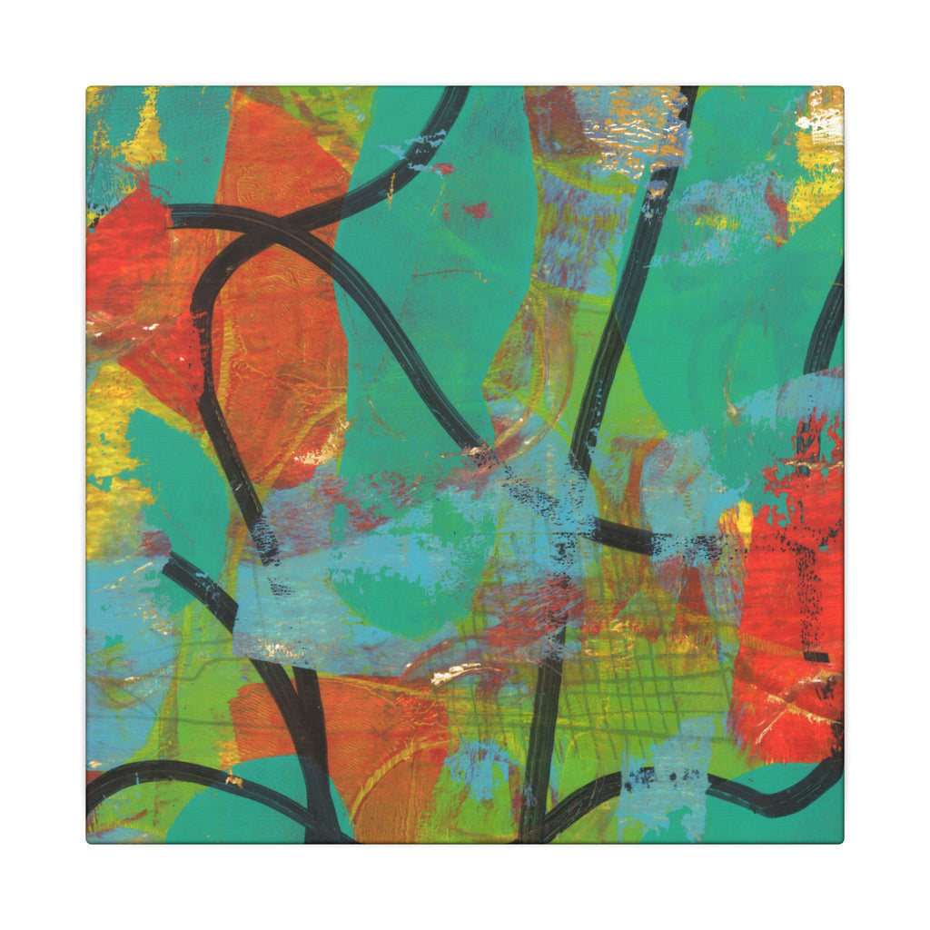 Abstract Tropical Color Splash Canvas