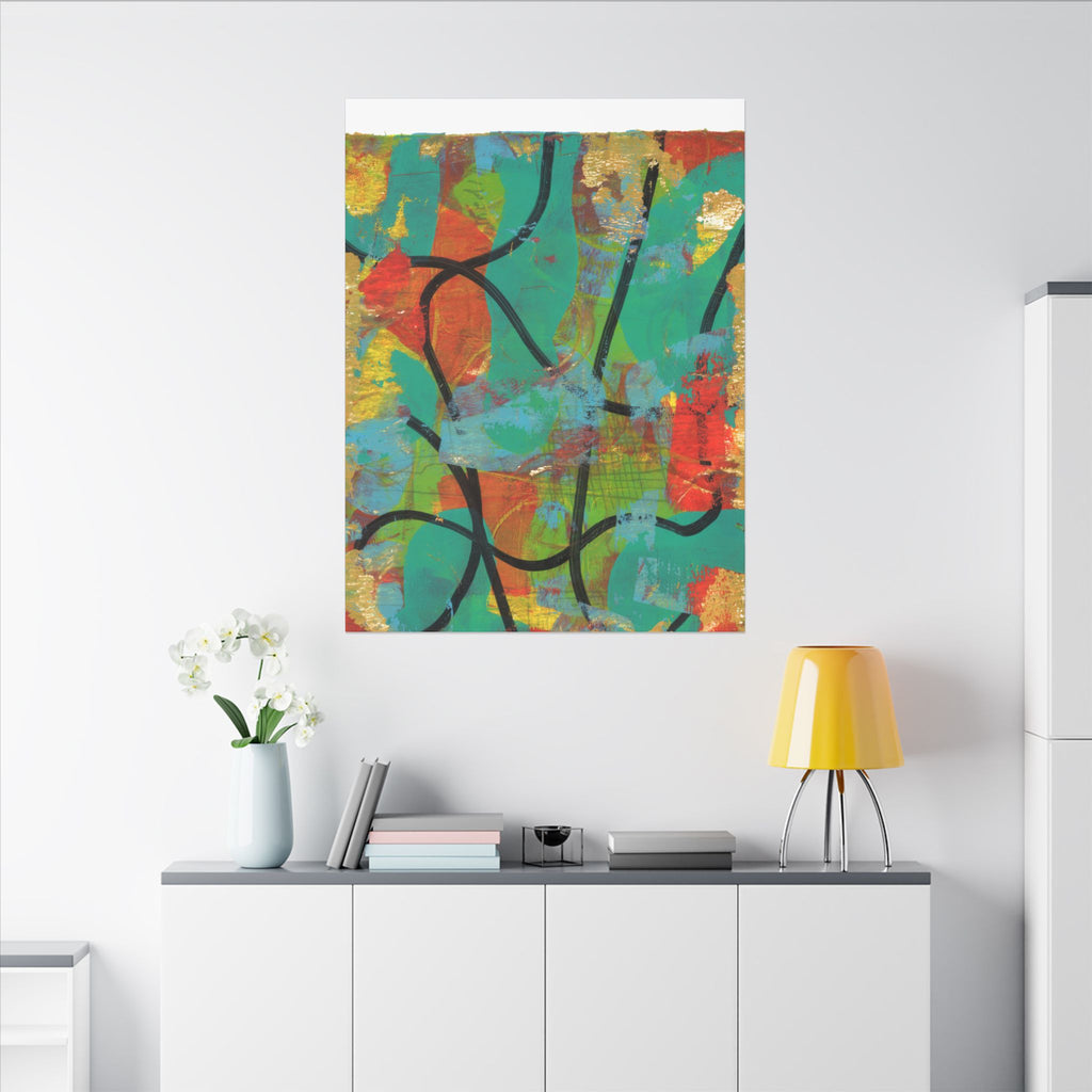 Abstract Tropical Color Splash Canvas