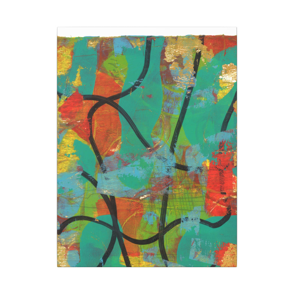 Abstract Tropical Color Splash Canvas