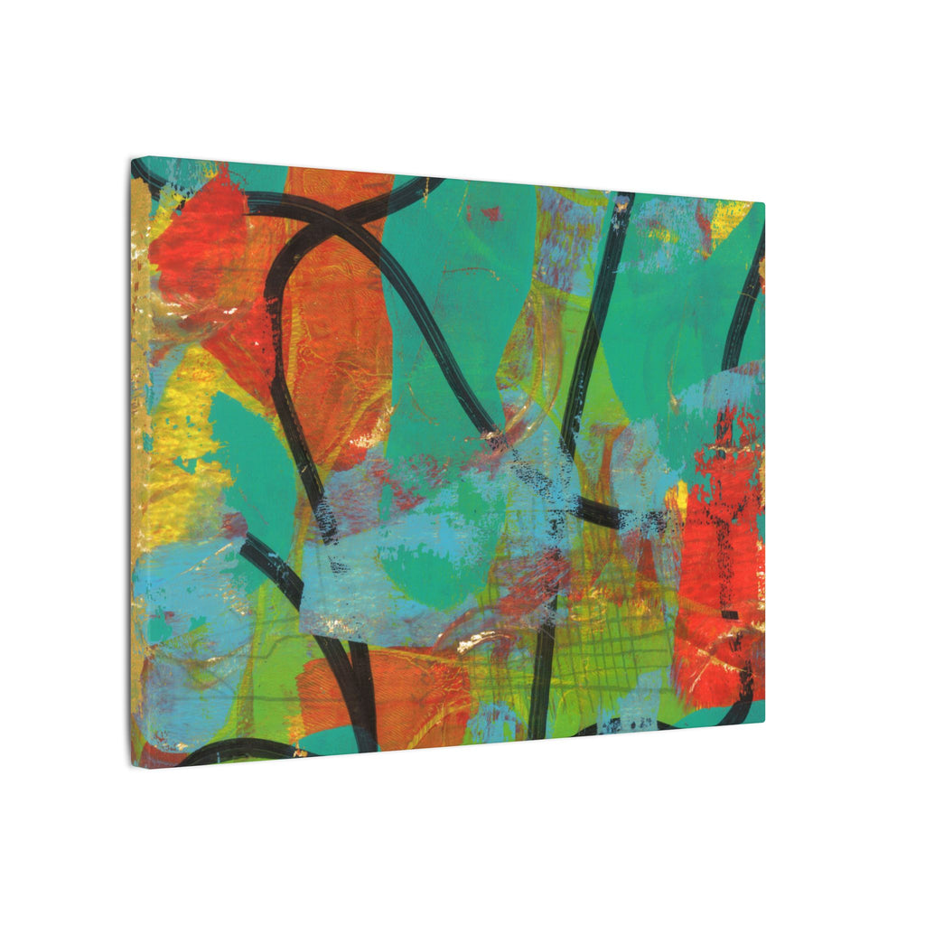 Abstract Tropical Color Splash Canvas
