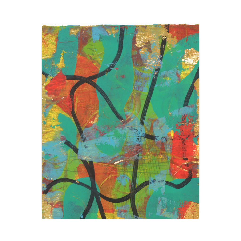 Abstract Tropical Color Splash Canvas