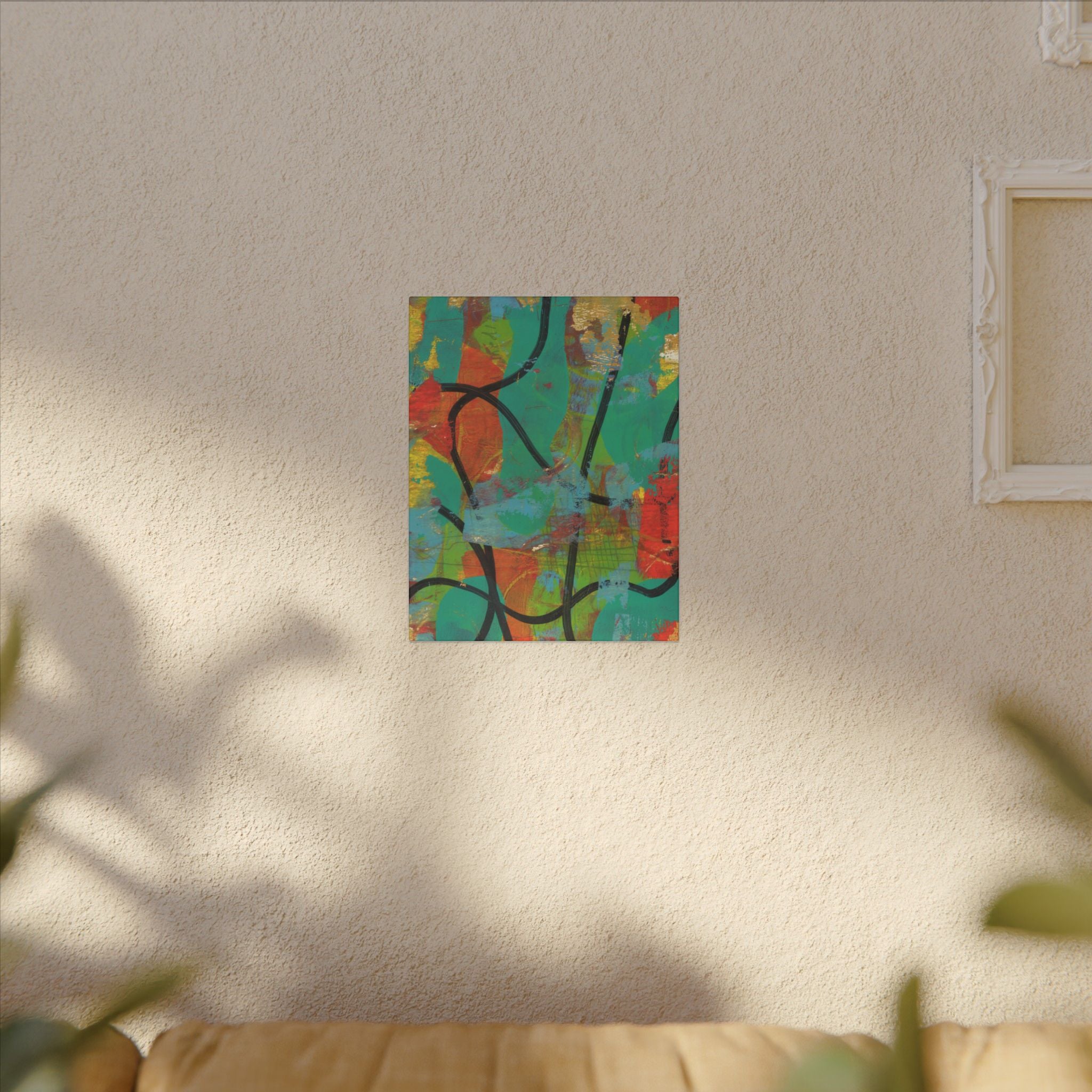 Abstract Tropical Color Splash Canvas
