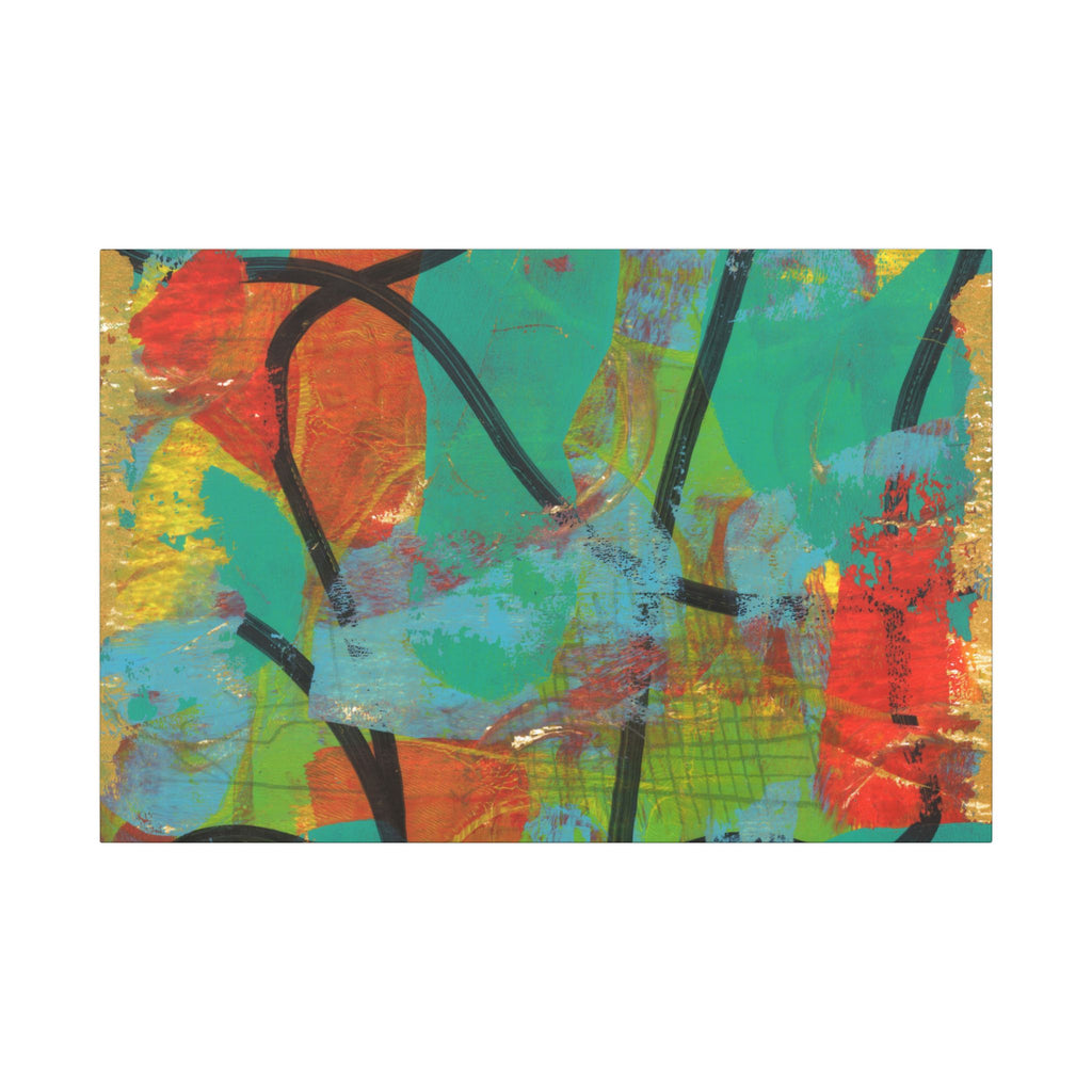 Abstract Tropical Color Splash Canvas