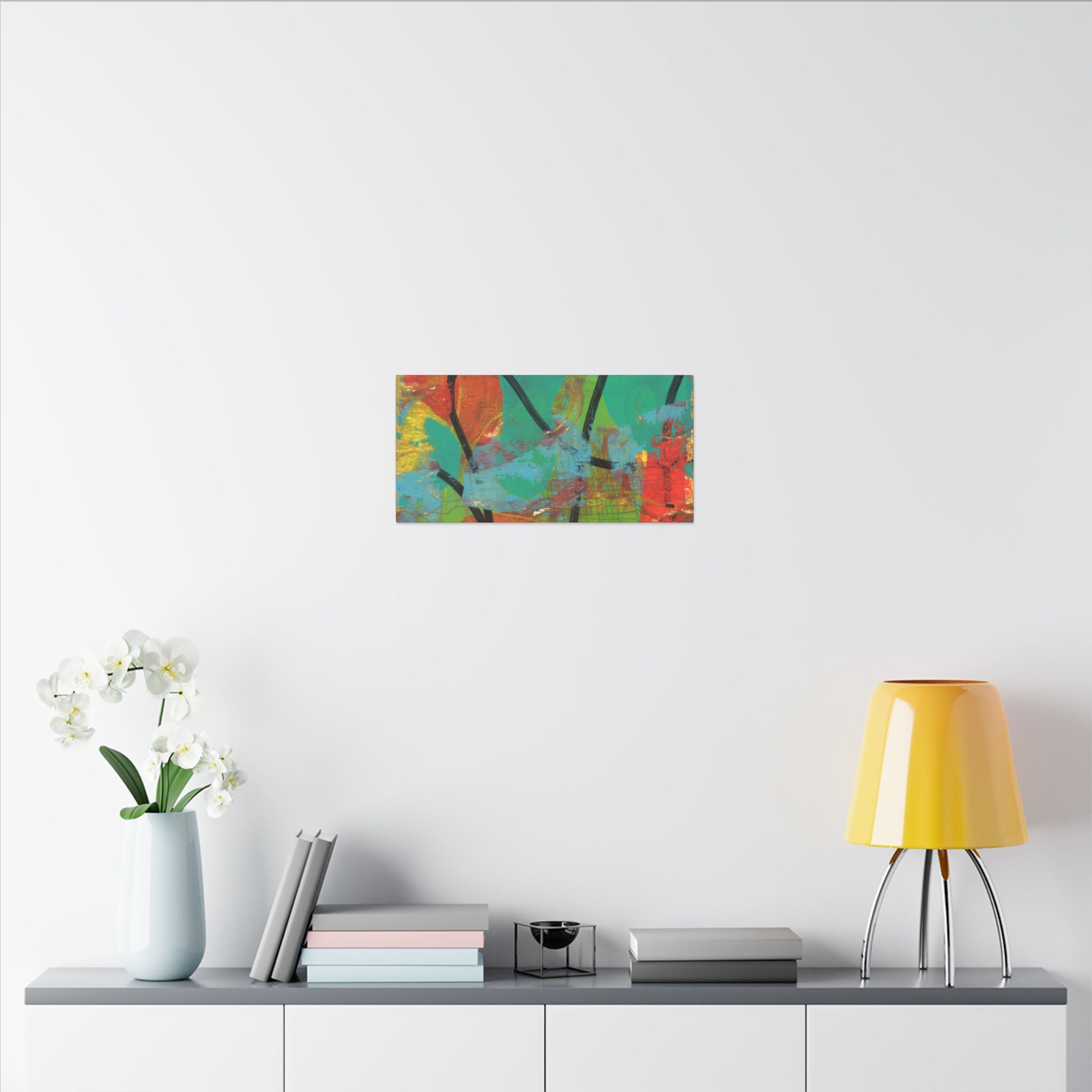 Abstract Tropical Color Splash Canvas
