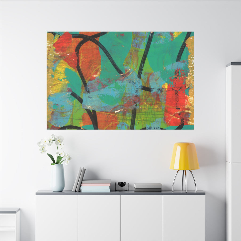 Abstract Tropical Color Splash Canvas