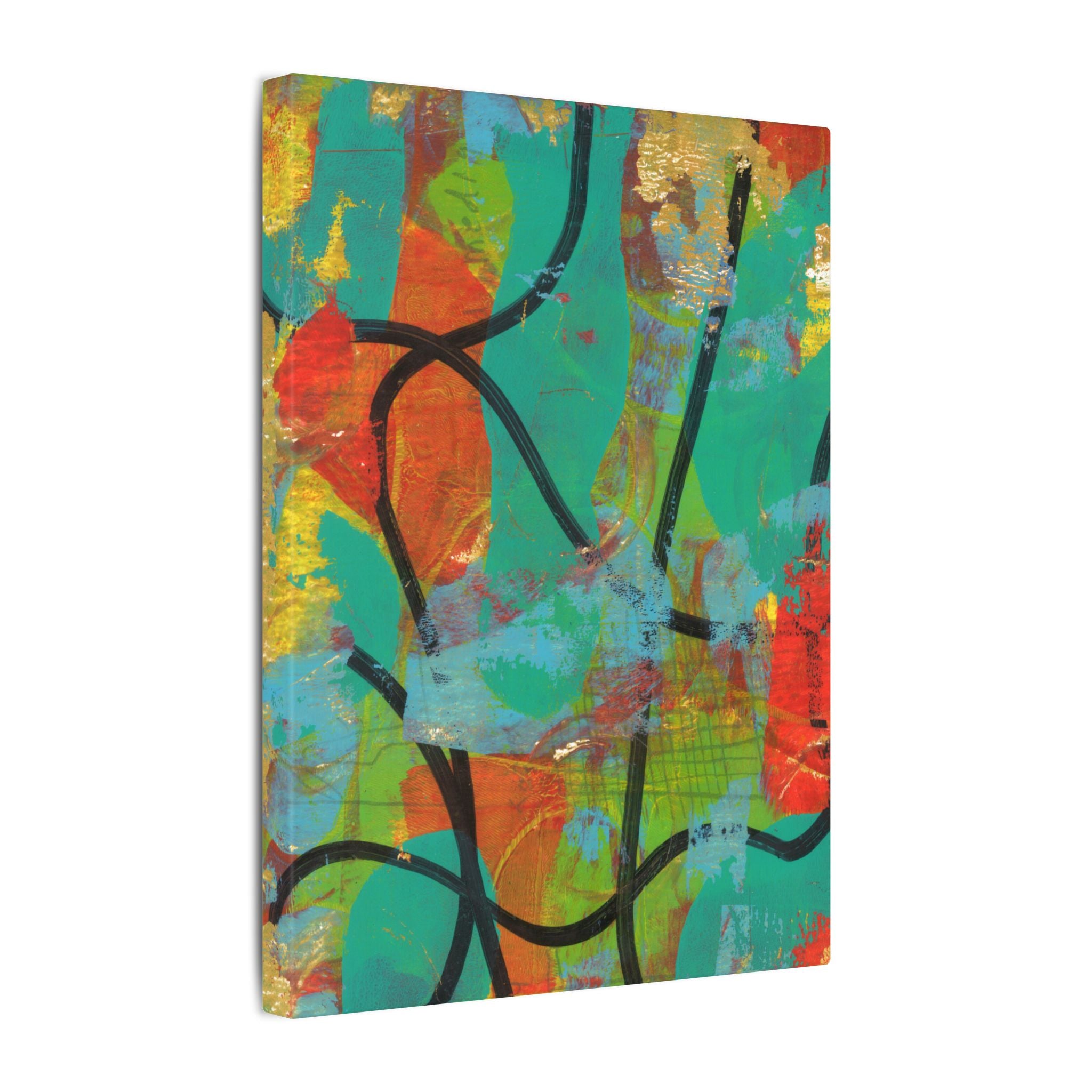 Abstract Tropical Color Splash Canvas