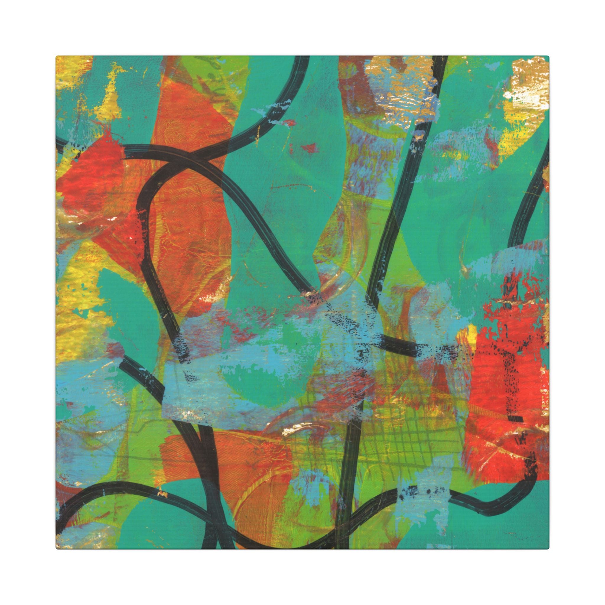 Abstract Tropical Color Splash Canvas